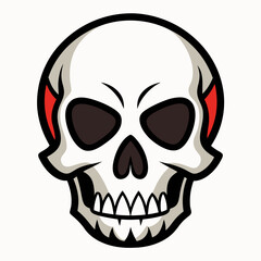 skull vector illustration, halloween skull house isolated on white, skull and crossbones, skull vector art