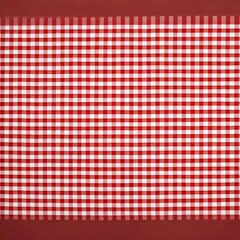 A red and white checkered tablecloth
