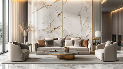 Modern architecture living room interiors