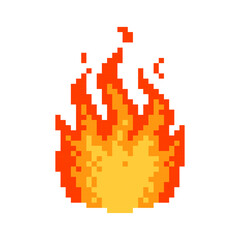 Fire 8 bit. Fire pixel style