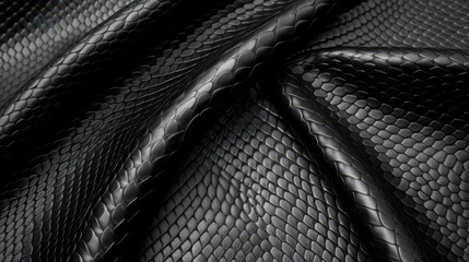 Obraz premium Explore our black snake skin texture for stylish backgrounds.