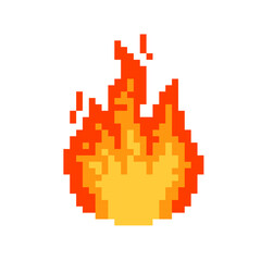 Obraz premium Fire pixel. Fire pixel style