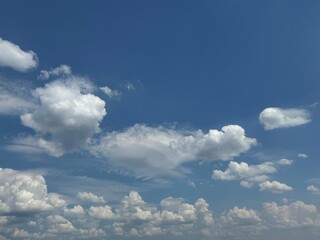 White clouds in the blue sky amazing cloudscape