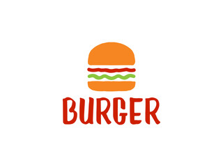 burger logo vector illustration. fast food  logo template