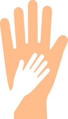 Child's help icon or symbol.