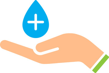 Obraz premium Water donate icon or symbol.