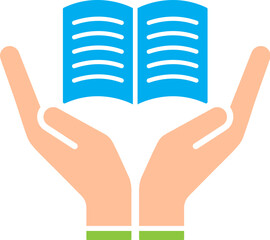 Book Donation, Charity icon or symbol.