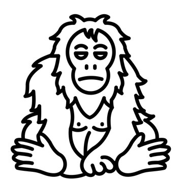 recommend clip art: Orangutan Icon