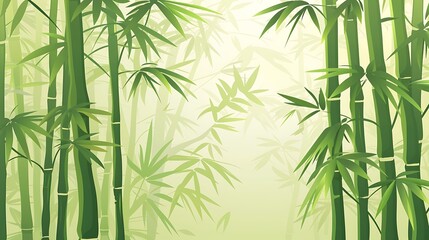 Tranquil Bamboo Forest Illustration
