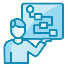 Fototapeta premium Process Flow Icon