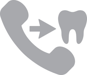 Dentist calling icon in flat style.