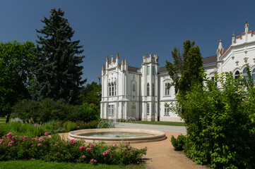 Brunswich castle park with the castle in Hungary from Martonvasar