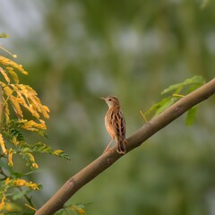 Zitting Cisticola or Streaked Fantail Warbler (Cisticola juncidis).

Small, brown, streaked bird, distinctive "zitting" call. Grasslands, open fields. Feeds on insects, invertebrates.