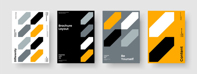 Fototapeta premium Abstract Brochure Design. Creative Background Template. Geometric Business Presentation Layout. Report. Banner. Flyer. Poster. Book Cover. Newsletter. Journal. Brand Identity. Leaflet. Magazine