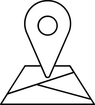 recommend clip art: Map Navigation Icon in Black Line Art.