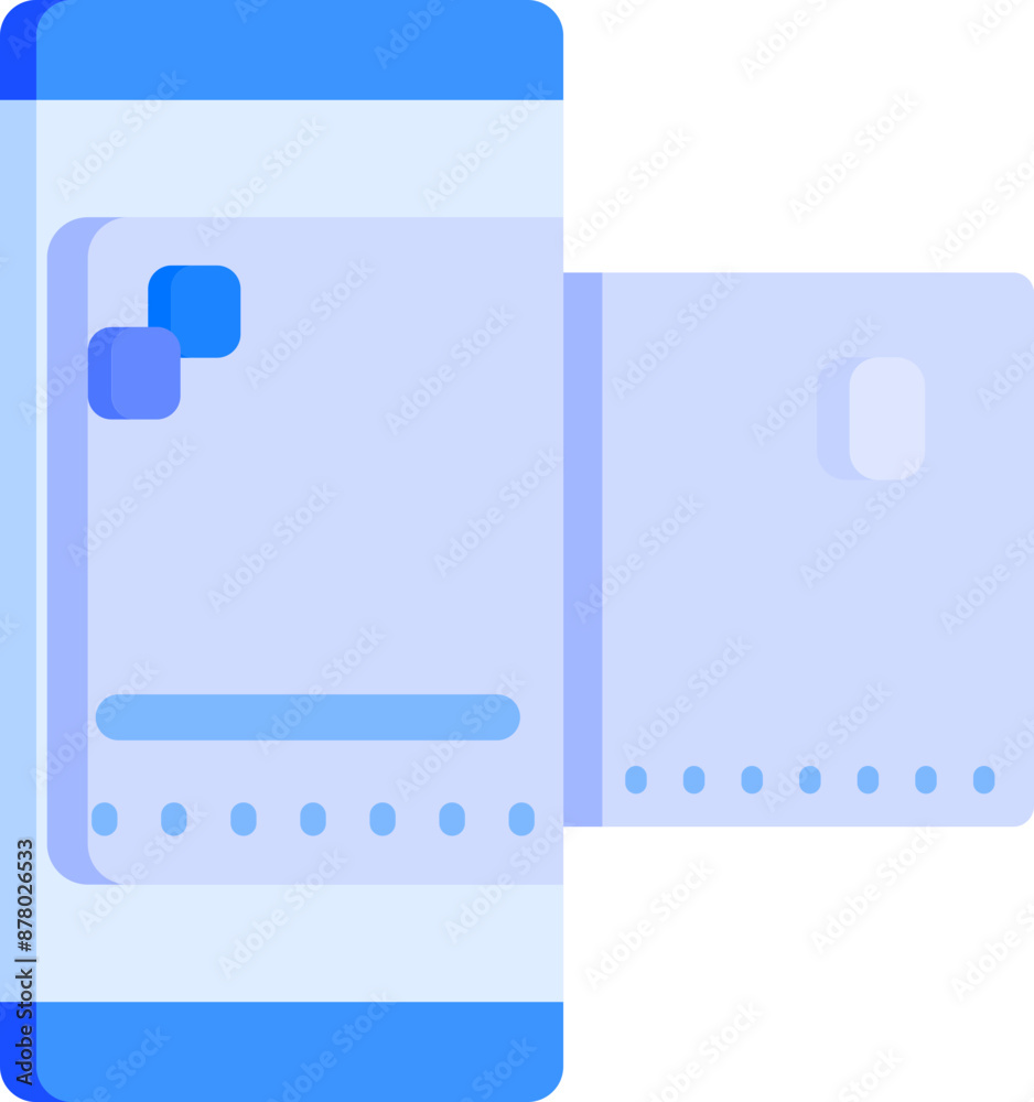 Canvas Prints Mobile payment icon in blue color.