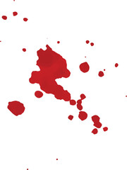 A vector of blood splatter or splash or drip or spray for Halloween, crime, murder, and horror motive.