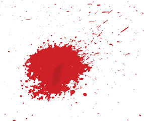 A vector of blood splatter or splash or drip or spray for Halloween, crime, murder, and horror motive.
