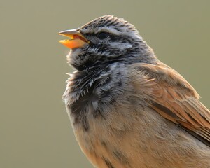Closeup shot of Striolated Bunting (Emberiza striolata) in barren hills of Pakistan.

Breeds in dry...