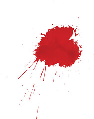A vector of blood splatter or splash or drip or spray for Halloween, crime, murder, and horror motive.
