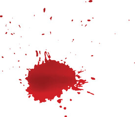 A vector of blood splatter or splash or drip or spray for Halloween, crime, murder, and horror motive.