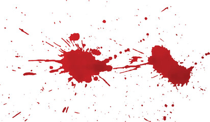 A vector of blood splatter or splash or drip or spray for Halloween, crime, murder, and horror motive.