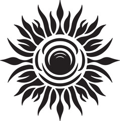 Stylish sun vector illustrator