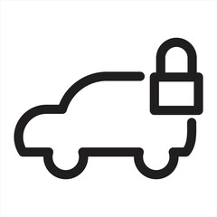 Car lock icon vector. Security service lock icon design