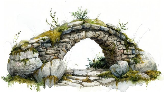 The Bridge and the Troll A scene depicting a wise old troll who asks riddles of travelers wishing to cross his bridge