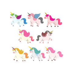 Cute kawaii Unicorn collection set
