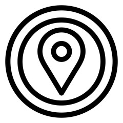 Location Icon Double Outline