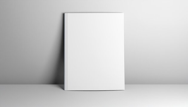 Magazine Mockup - White Booklet or Brochure Template for Design Showcase or Portfolio - Background for Advertisement, Mook, Catalog or Presentation - Mock-up for Paperback Textbook