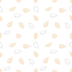 Seamless background with sesame seeds.