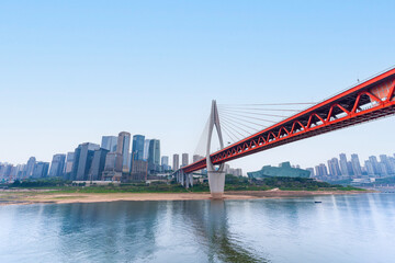 The Qiansimen Bridge in Yuzhong District, Chongqing, China