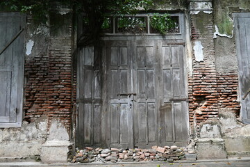 old wooden door