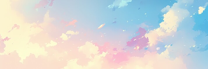 Obraz premium Pastel Sky with Clouds