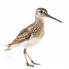 Obraz premium Wood Sandpiper (Tringa totanus) isolated on white background
