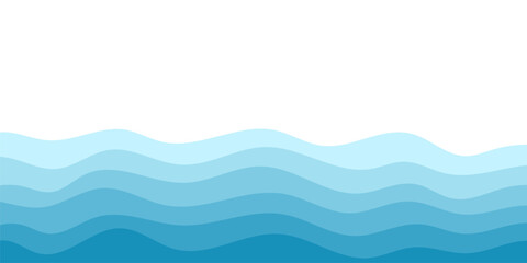 Background vector illustration of blue ocean wave layer