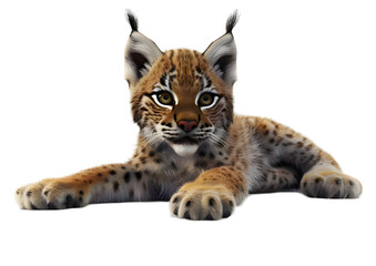 Naklejka premium Hellcat sitting in dangerous mood isolated on transparent background.