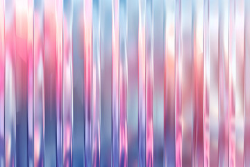 Colorful Fluted glass effect with gradient, textured colorful transparent plastic panel, 3d rendering modern abstract background.