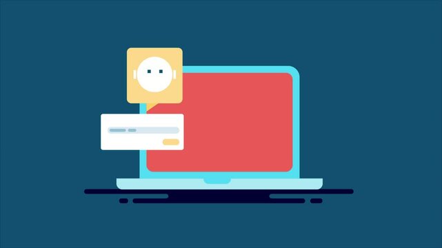 Digital content creation with text prompt, artificial intelligence assistant innovative technology video animation.