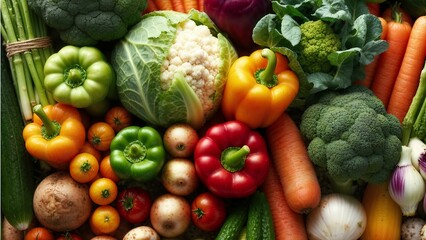 various types of vegetables.