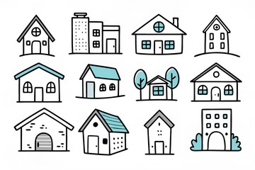 There are various styles and designs of houses included in this collection