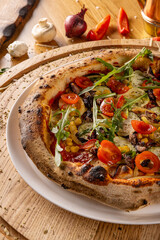 Delicious vegetarian pizza