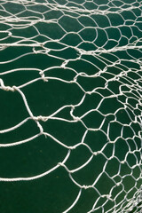 soccer goal net on the football field