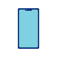 Blue Outline Smartphone Illustration