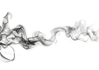 Abstract black smoke wave with shining particles by transparent liquid or smoke fluid flowing isolated on transparent background