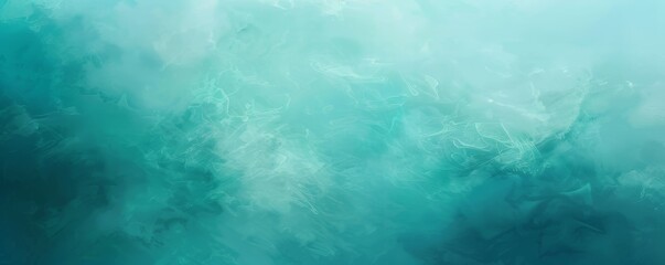 Obraz premium Abstract Blue and Green Watercolor Wash with Soft Swirls and Cloudy Textures