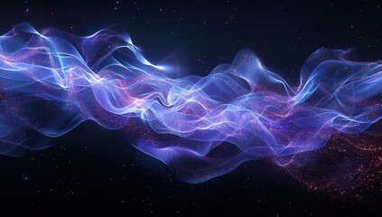 Abstract Glowing Waves and Stars