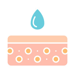 Skin healing icon set. Skin care, spf, moisturizing, Korean cosmetics, delicate skin, cosmetics. Moisturizing, Care, Evaporation, Sunscreen, Sunburn, wetting, damping, Acne, Pores. Hygiene concept